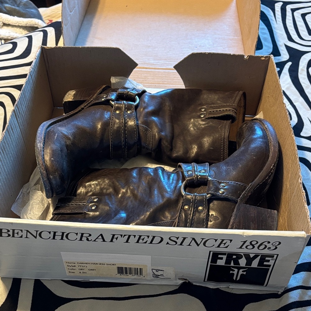 Frye Chocolate Leather Ankle Boots
